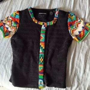 Michael Simon beaded top